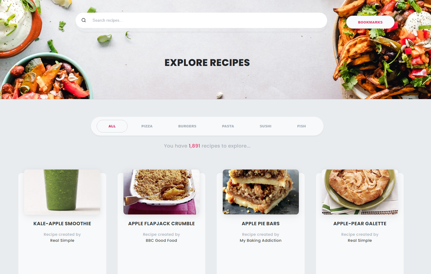 Omni-food website mockup image